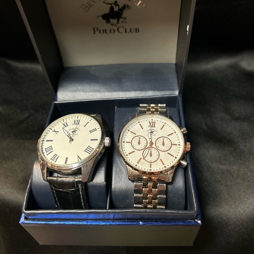 U.S. Polo Assn. Men's Silver and Gold Watch Set
